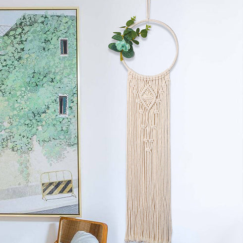 **Tapiz Bohemio Simple Hecho a Mano – Tejido Decorativo para Hogar, Sala de Estar y Tienda
